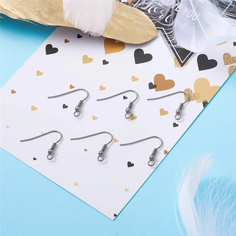 1000pcs 304 Stainless Steel Earring Hooks Ear Wire Dangle Earring Findings for DIY Jewelry Making Accessories