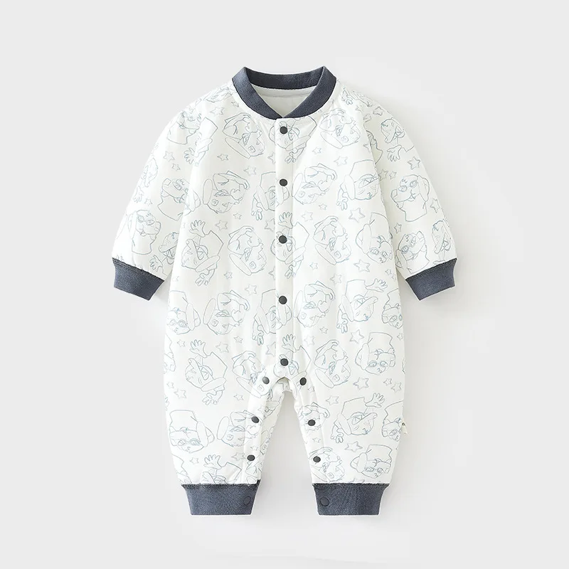 

Детский комбинезон с хлопковым наполнителем 40G, стеганый, осенне-зимний, бесшовный, тонкий хлопковый утепленный комбинезон-слип для детей