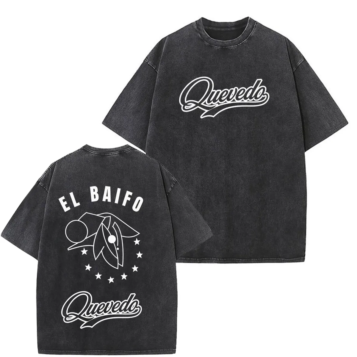 QUEVEDO EL BAIFO Album 2026 Tour Graphics Vintage Washed Tees Men Women Fashion T-shirts Loose Casual Cotton T-shirts Fan Gifts