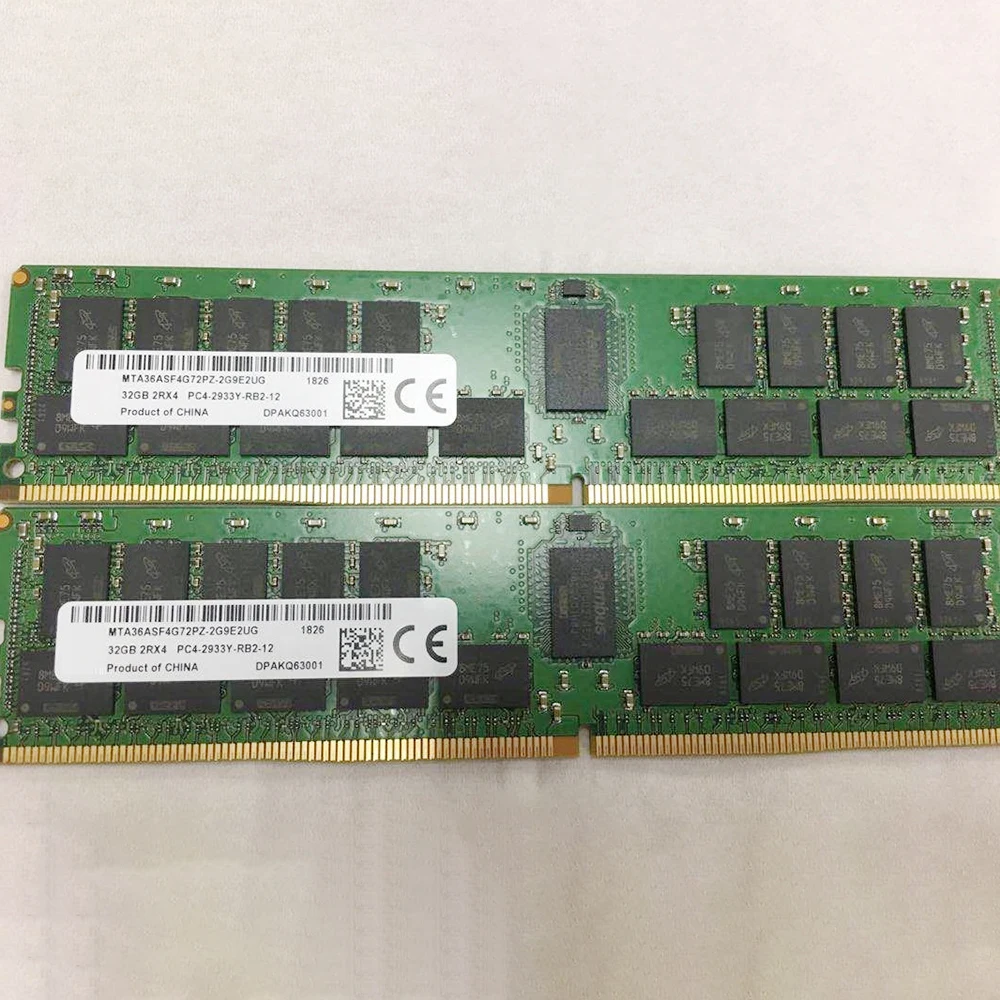 

1PCS RAM 32G 32GB DDR4 2RX4 2933 ECC REG For MT Server Memory MTA36ASF4G72PZ-2G9EUG