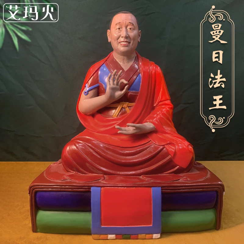 Man Ri Fa Wang Tibetan resin 10 inch high 32cm painted Buddha tantric ornaments