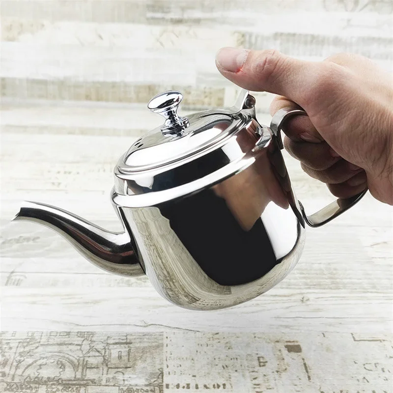 800ml Stainless Steel Teapot Tea Kettle with Filter Fit Electric Ceramic Cooktop Gas stove Hot Water Boiling Pots for Home Use