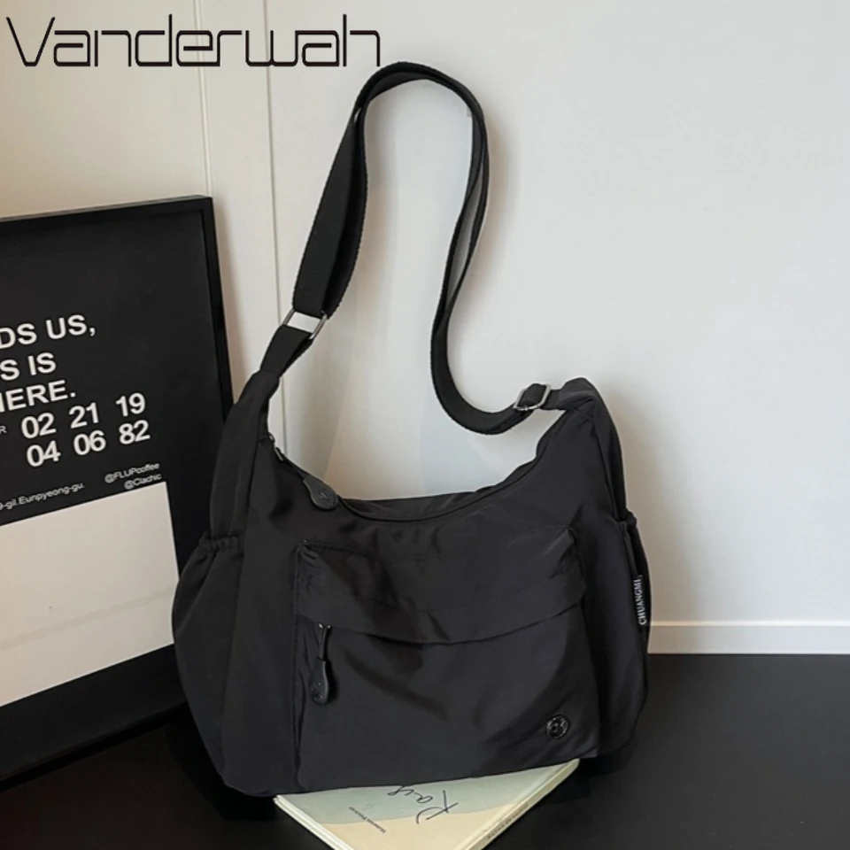 Large Capacity Canvas Tooling Packages Korea Style Cloth Crossbody Bags Solid Messenger Bags 100% Cotton Shoulder Bags Women