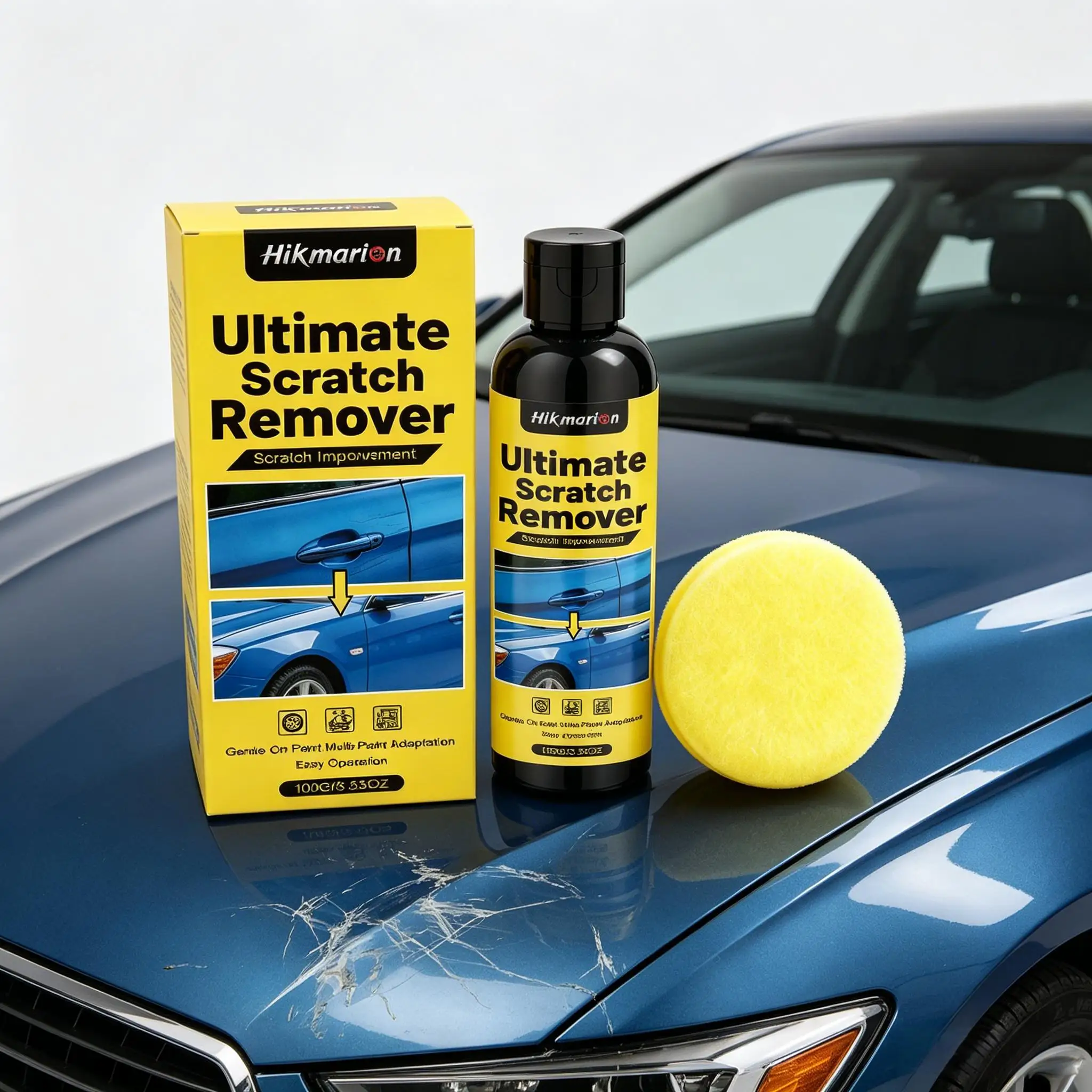 Car Scratch Removal Kit Repairs Scuffs Reduces Scratch Visibility Paint Renovation Protective Coat Daily Car Beauty Care Cleaner