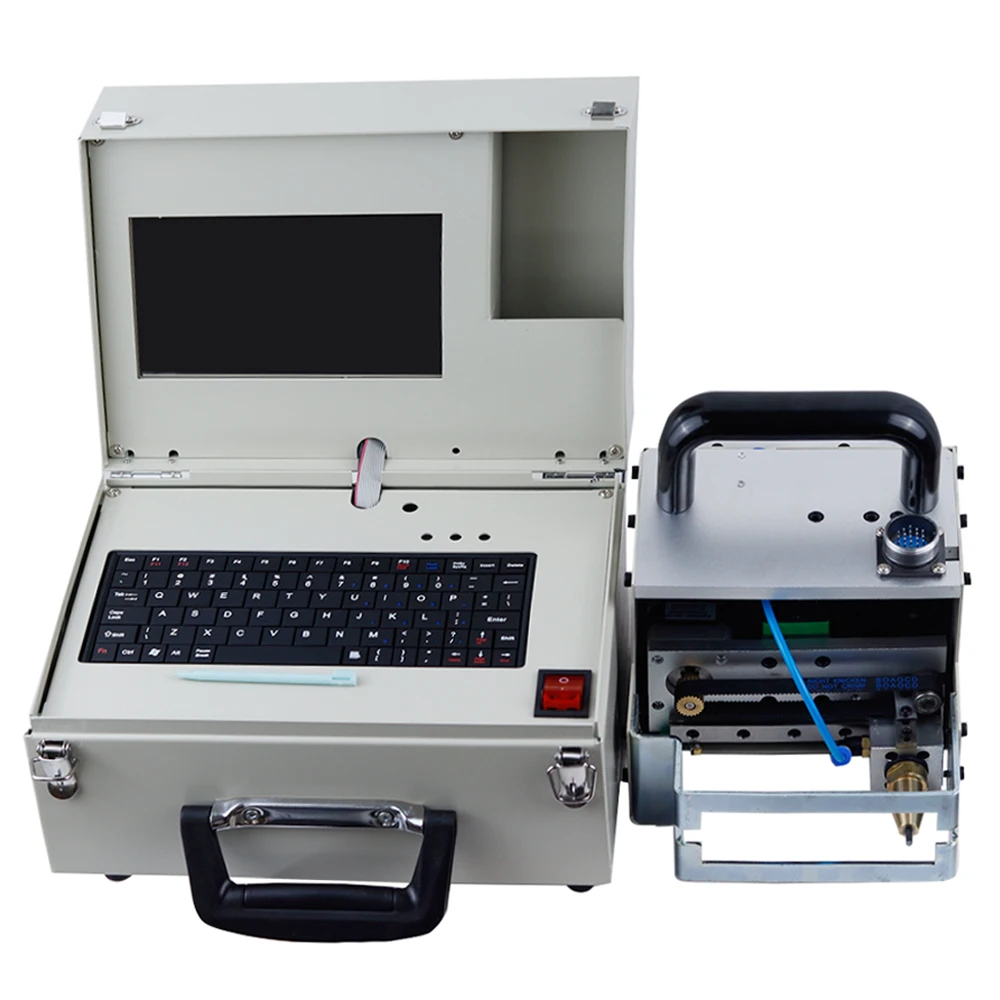 Portable Metal Pneumatic/Electric Dot Peen Marking Machine For VIN Code(80*30mm) Frame Marking Machine Chassis Number 220V/110V