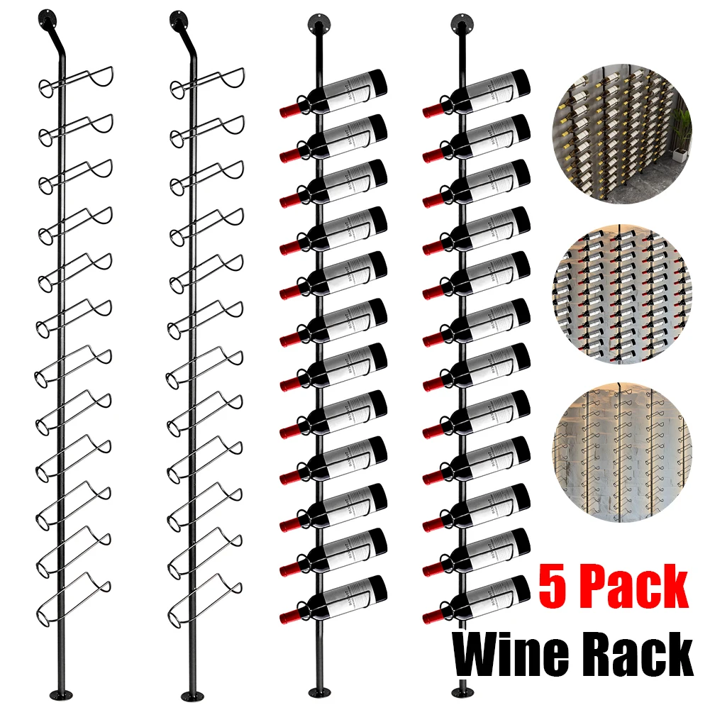 

Настенный органайзер для хранения вина, 5 шт., полка для демонстрации бутылок с ликером для кухонного погреба, ресторана