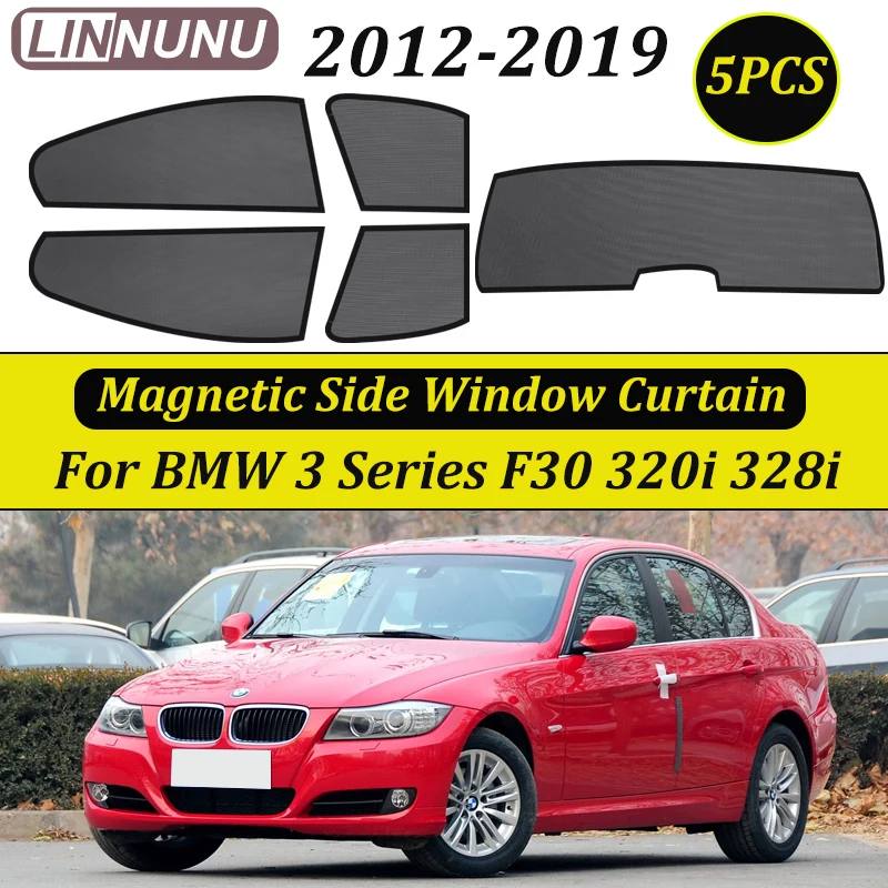 

LINNUNU For BMW 3 Series F30 2012-2019 320i 328li Magenetic Car Sunshade Windshield Curtain Side Window UV Protection accessori