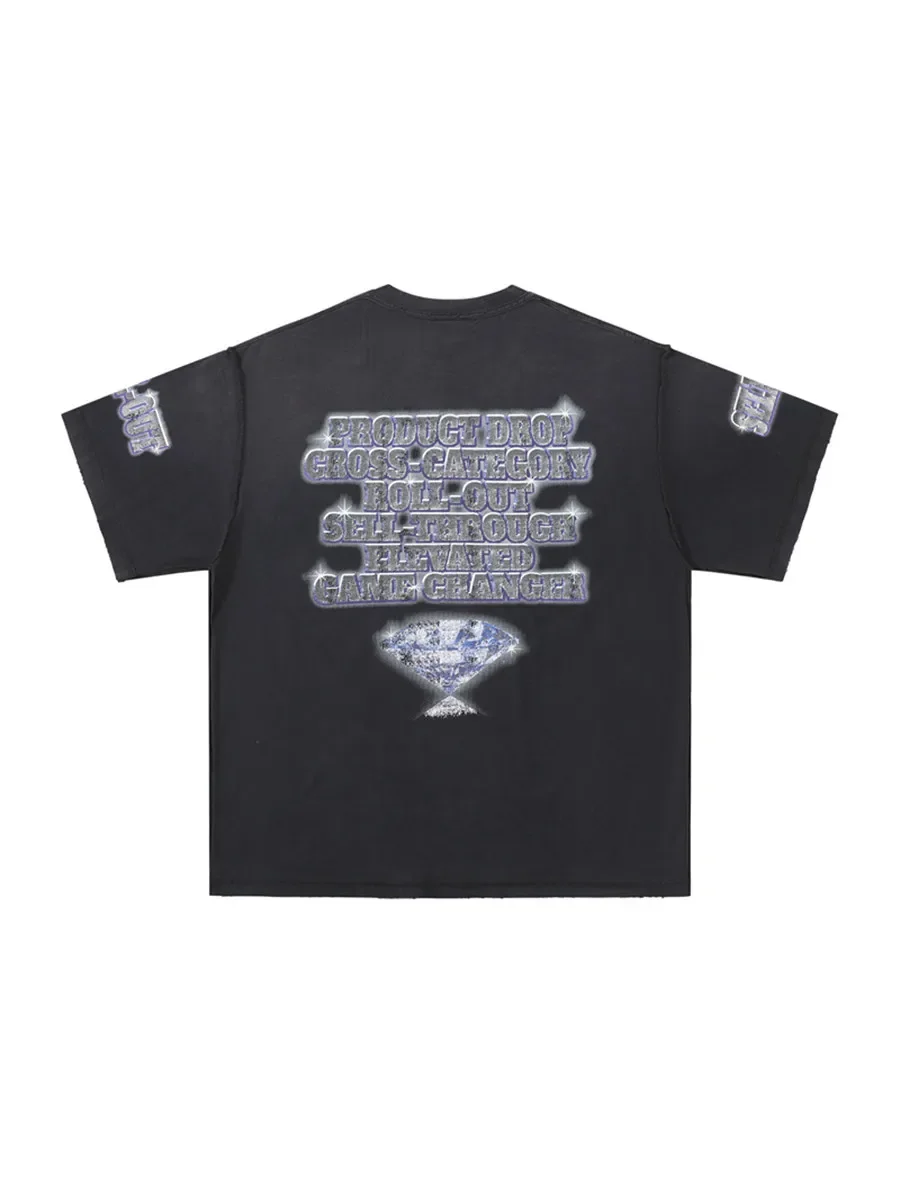 SEE NOW BUY NOW Vandalism Old Diamond Print Short Sleeve T-Shirt 24SS