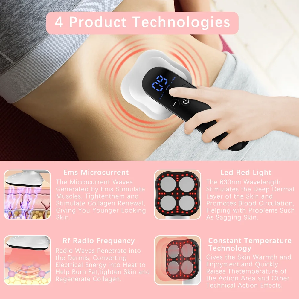 4 in 1 Body Sculpting เครื่องมือถือ Bod เครื่องนวดเซลลูไลท์กระชับสัดส่วนสําหรับหน้าท้องแขนขาเอวก้น