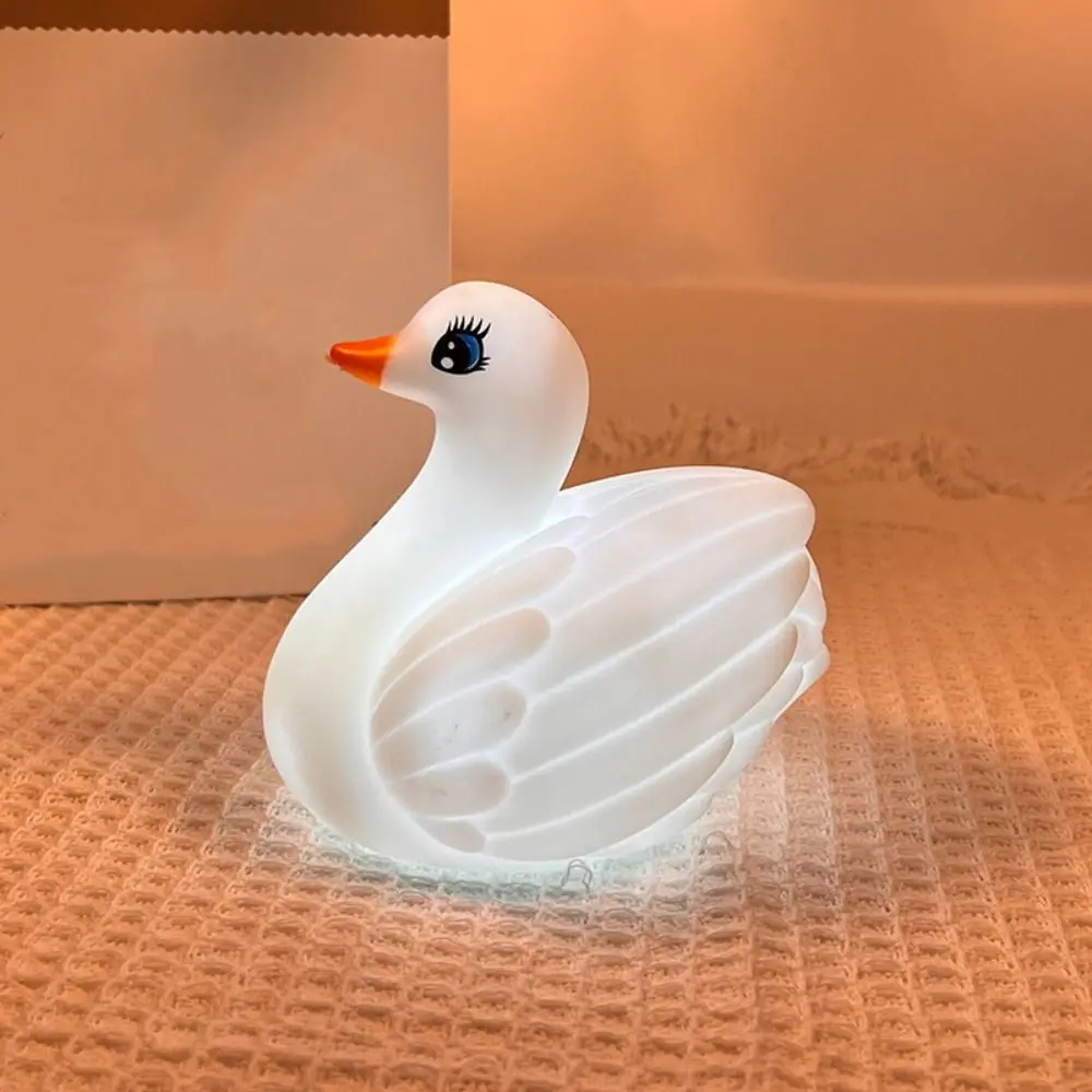 

Desktop Ornament Creative Swan Night Light Cartoon Portable Bedside Decoration Light Cute Exquisite Desk Lamp Glowing Toy