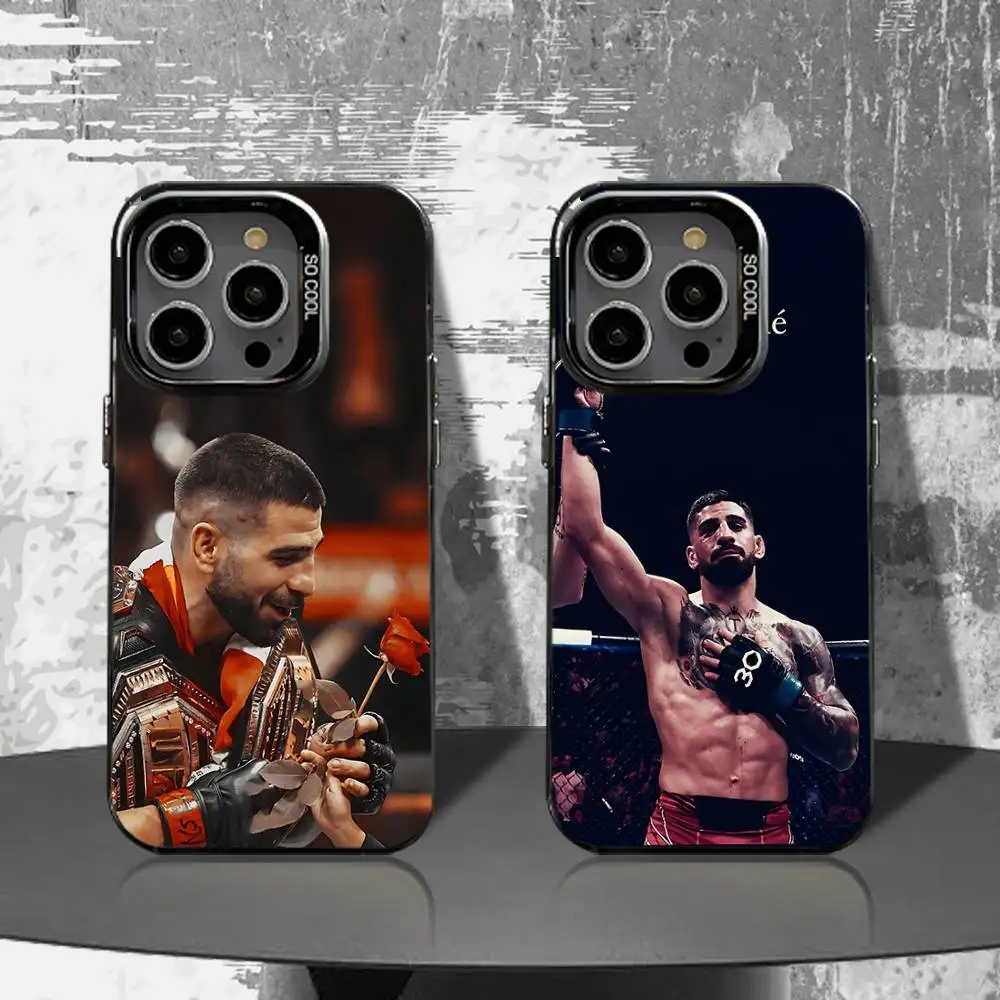 

Ilia T-Topuria Phone Case For iPhone 16,15,14,13,12,11,Pro,XS,Max,Plus,Mini,SE4,E Black Matte Shockproof Cover