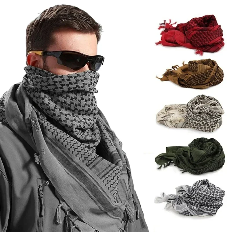 

2024 New Keffiyeh Tacticals Desert Scarf Wrap Shemagh Head Neck Arab Scarf Unisex Arab Shemagh Keffiyeh Palestine Scarf