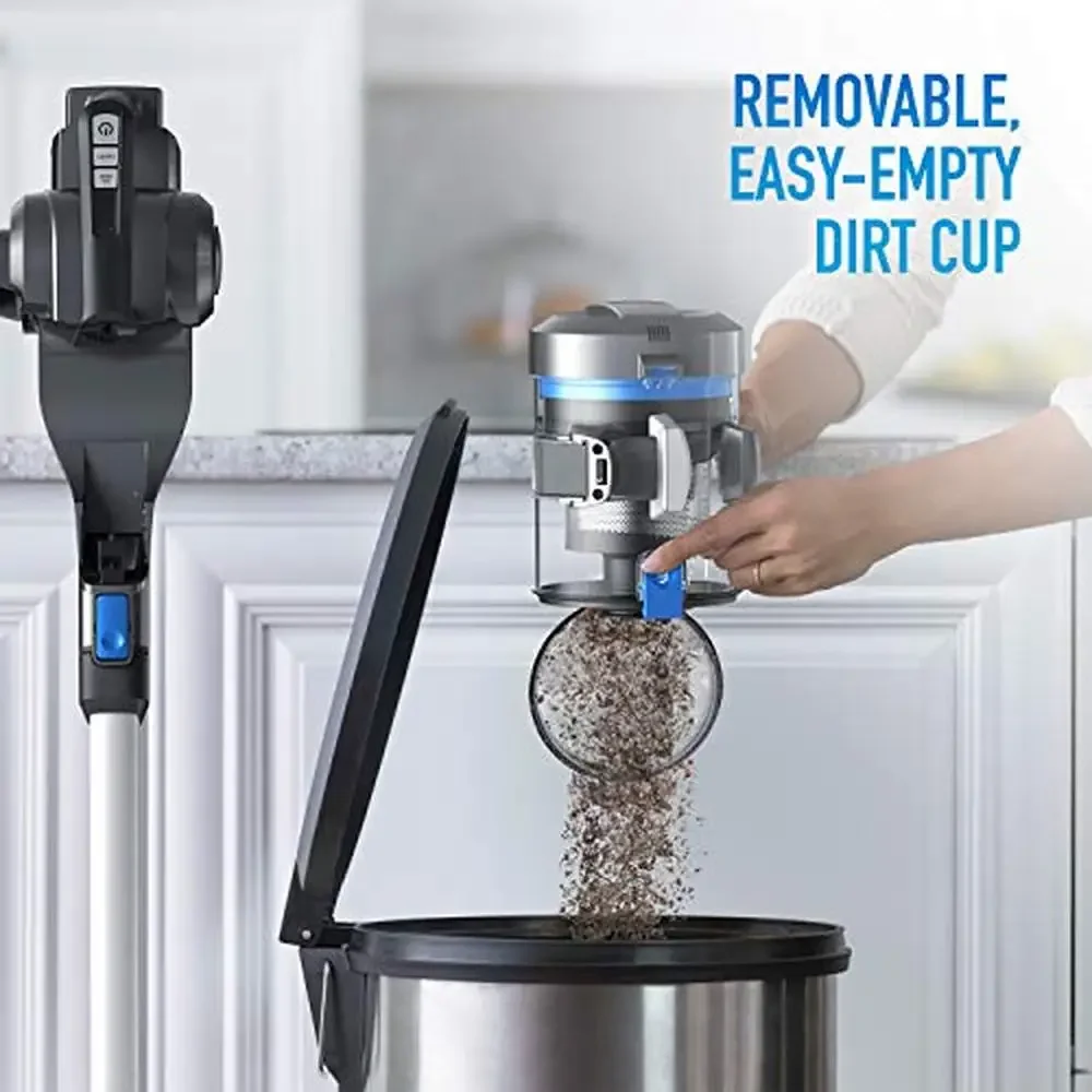 เครื่องดูดฝุ่นแบบด้ามไร้สายใบมีด ONEPWR พร้อมแบตเตอรี่เสริมน้ําหนักเบา BH53310E Disk Filter รวมแปรง Bagless Silver