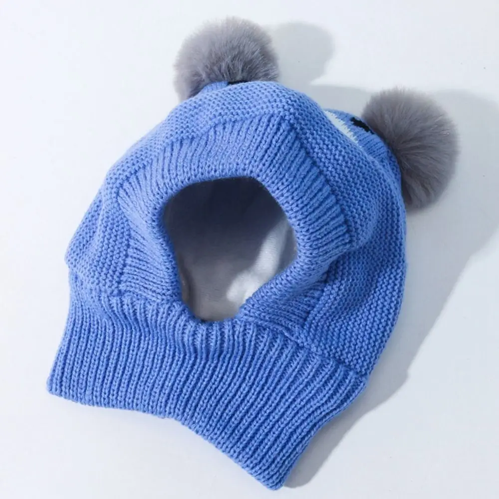 Warm Baby Knitted Hat Fashion Windproof Knitted Children Ear Protection Caps Headwear Cute Kids Bonnet Winter