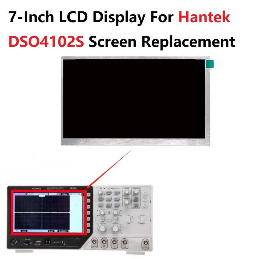 7-Inch LCD Display For Hantek DSO4102S Screen Replacement