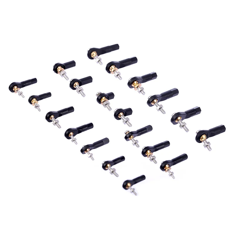 10 stks Plastic M2/M3 Rod End (Ball End/Kogelgewricht) met Schroef voor RC Boot/Vliegtuig/Vrachtwagen/Buggy Crawler/RC Auto's voor Volwassenen