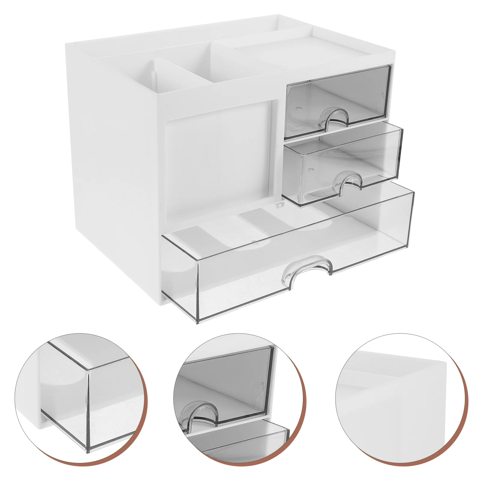

Drawer Organizer Box Desktop Storage Drawers With Sliding Compartments, File Sundries Holder, Office Desk Organizer For