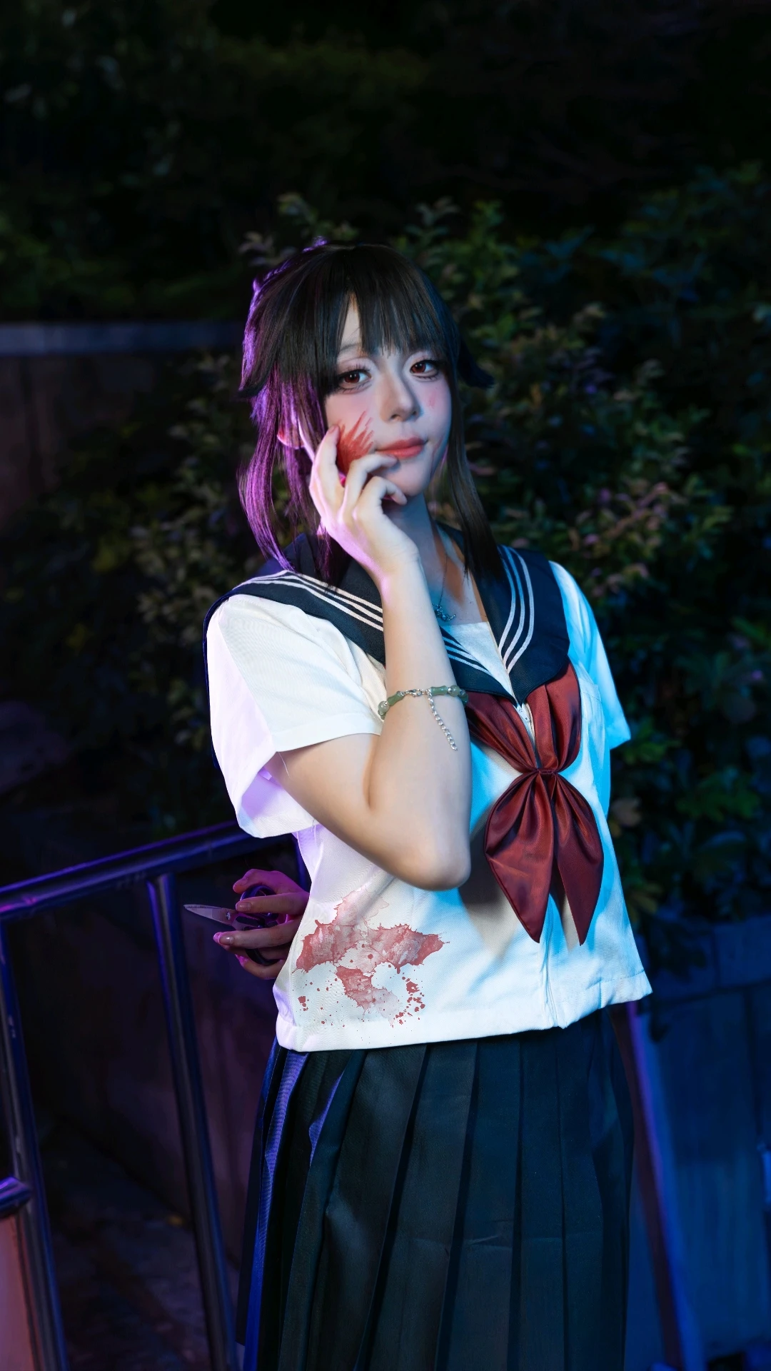 أزياء أيانو أيشي التأثيرية لعبة Yandere محاكي Yandere شعر مستعار تشان بدلة بحار المدرسة الثانوية Jk زي الحفلات النسائية كوس ملابس #3