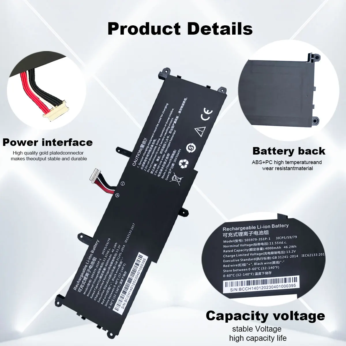 Imagem -03 - Dxt-bateria do Portátil para Chuwi Corebook x 14 Cwi529 11.55v 4000mah 50593s1p1 Novo