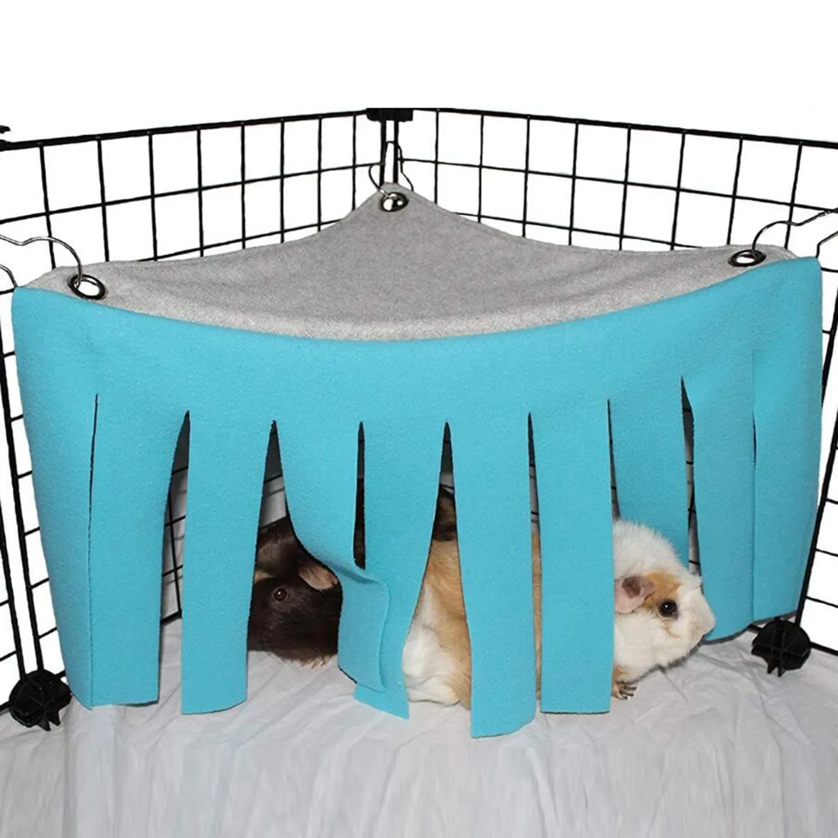 Pet Tent Hideout Hideaway  Tassel Strip Guinea Pig Hamster Hedgehog Hammock Curtain Small Pets Hanging Bed Corner Nest Mat House