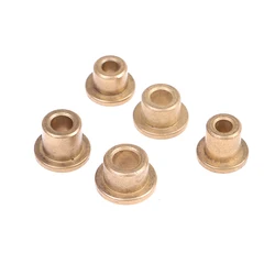 5Pcs Flanging Self-Lubricating Brass Bearing Powder Metallurgy Oil Copper Bushing Guide Sleeve With Stepped Flange Hardware