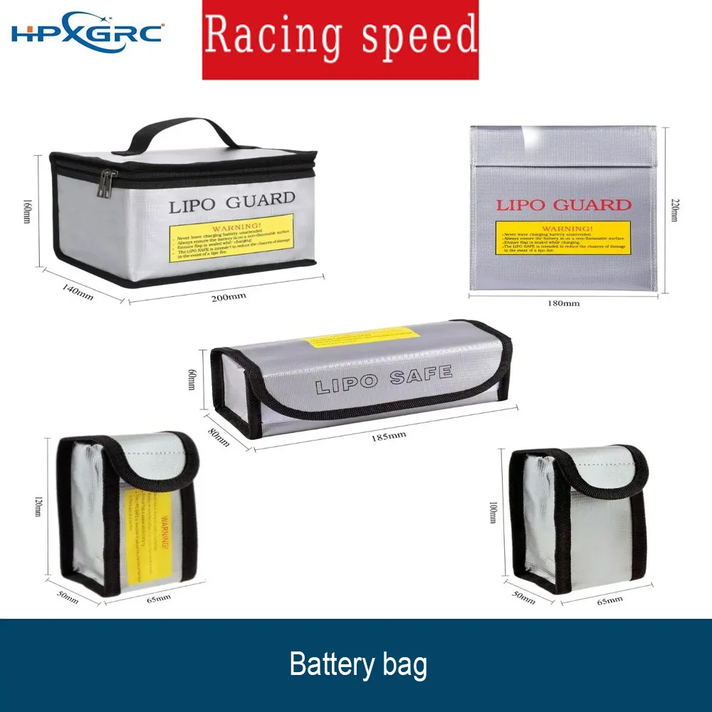 RC LiPo Guard Bag Heat Resistant Anti-Blast Fireproof Carry Case for Drone Car Quadcopter Battery Storage