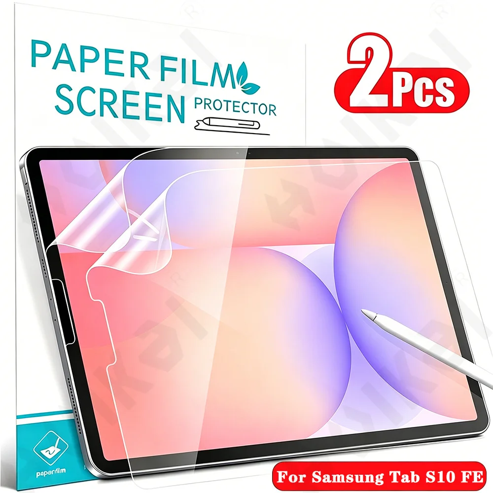 2 Pcs For Samsung Tab S10 Lite FE S9 10.9 inch Paper Feel Screen Protector Ultra Clear Soft TPU Film Sensitivity Anti-Scratch