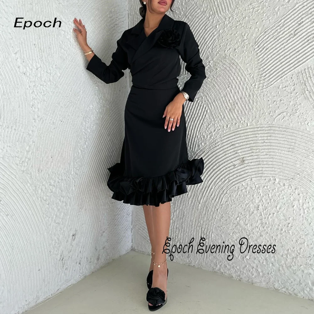 Epoch Satin Evening Dress فساتين مناسبة رسمية Elegant Ruffles Formal Beach Dairy Cocktail Party Prom Gown For Lovely Women