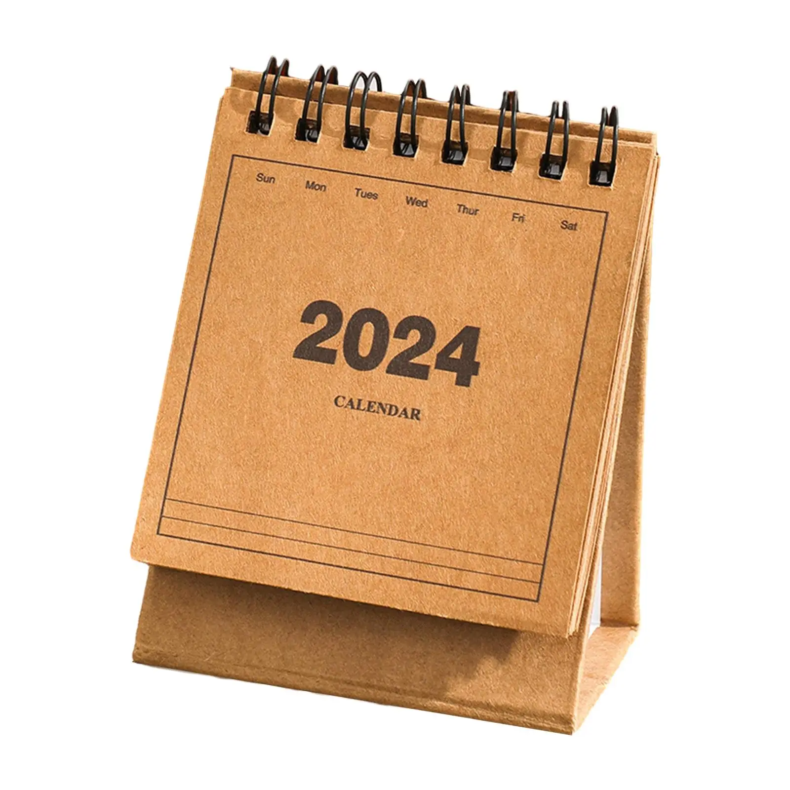 Small Desk Calendar Desk Calendar,2024 Twin Wire Binding Calendar for Desktop,Perfect Organisation Schedule Planner Household
