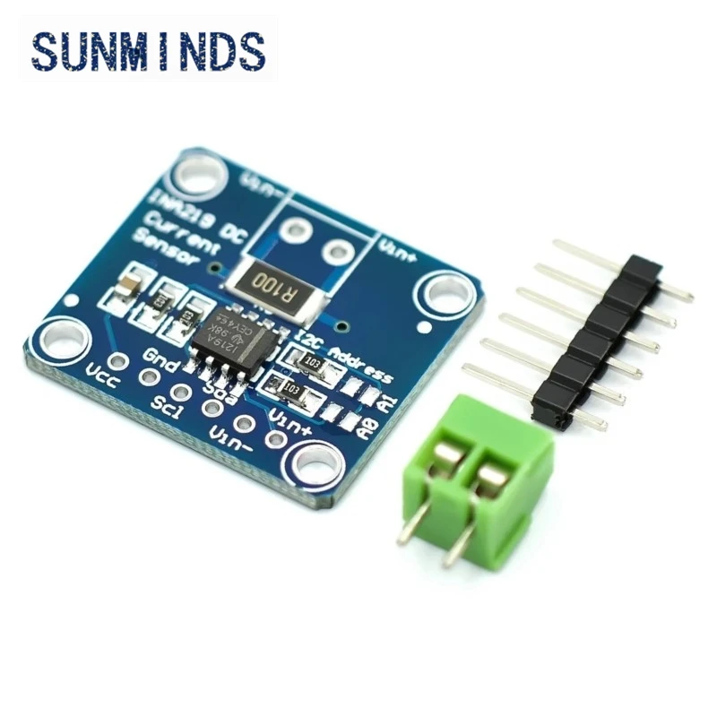 1pcs SOT23 INA219 Bi-directional DC Current Power Supply Sensor Breakout Module DIY 3V-5V I2C Power Monitoring Sensor Module