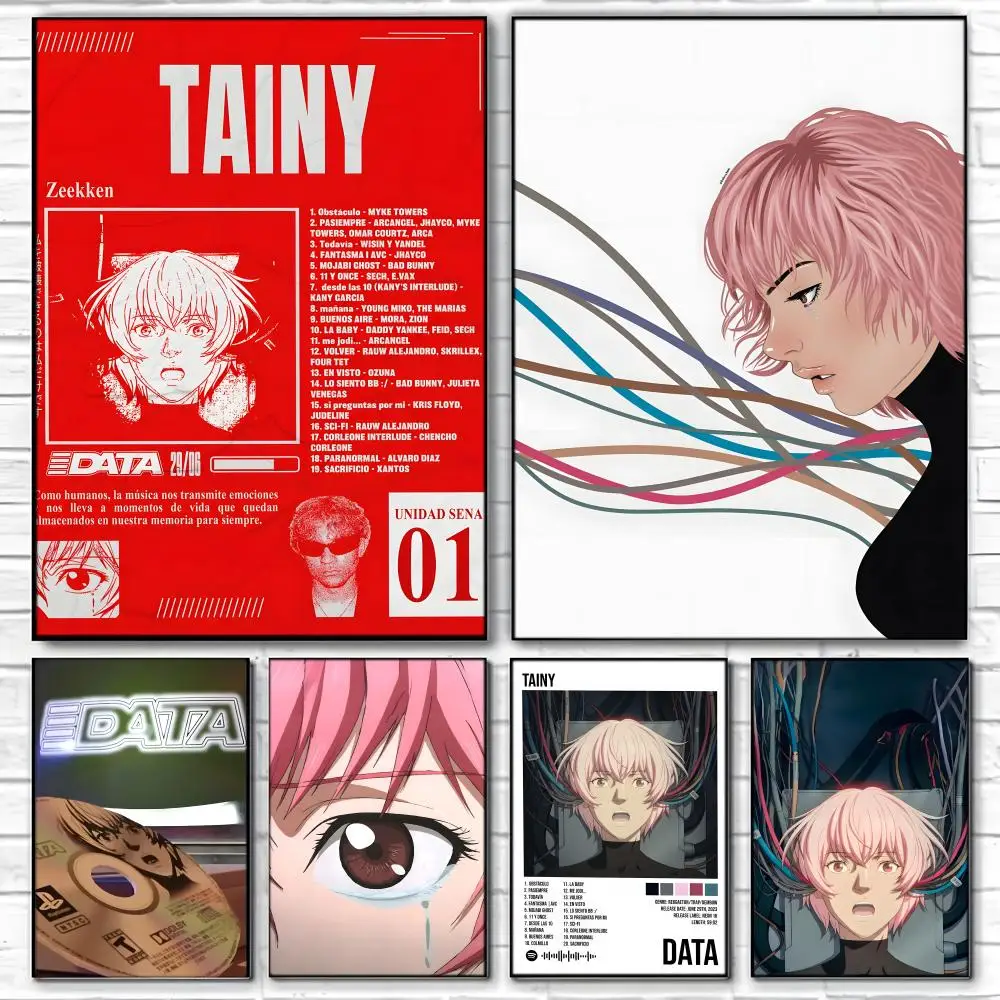 Merch Music T-Tainy D-DATA Poster  Self-adhesive Art Waterproof Paper Sticker Coffee House Bar Room Wall Decor