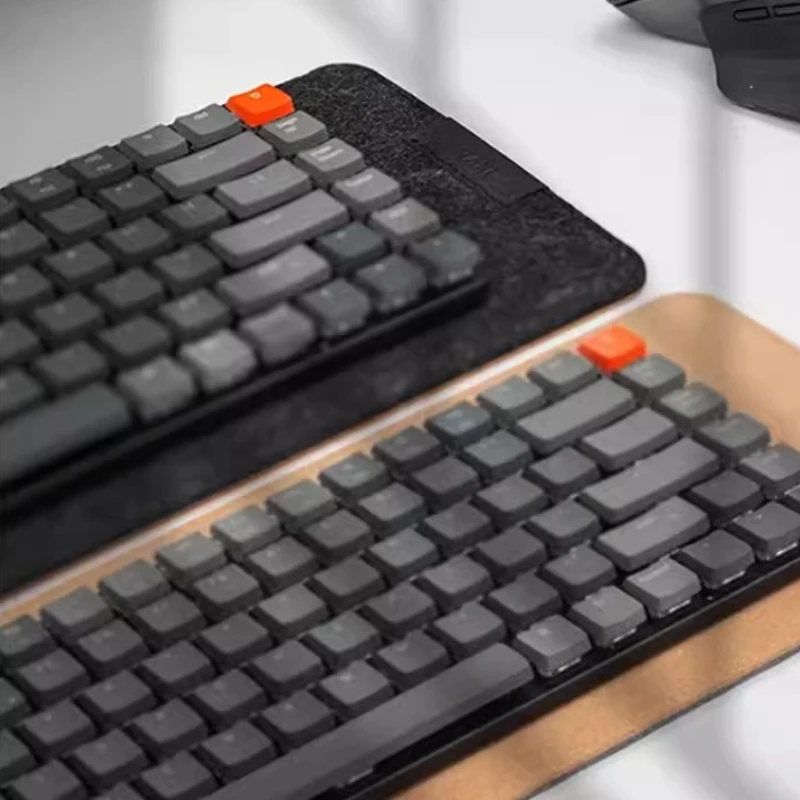 Felt Cork Keyboard Pad Thickened Shock Absorption Noise Reduction Desk Mat for Office Gaming PC Laptop