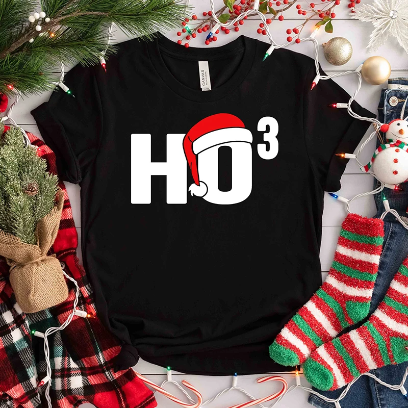 Ho Ho Ho Funny Merry Christmas Women T Shirt Cotton Winter Fashion Graphic Tee Festival Holiday Vintage T-shirt Harajuku Clothes