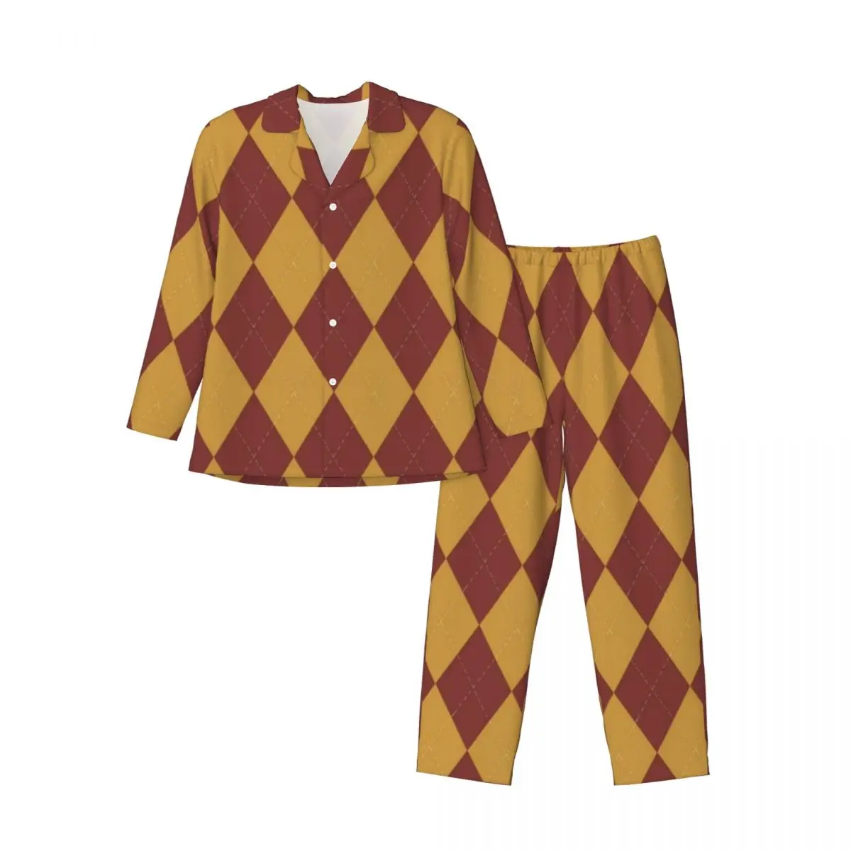 Conjunto de pijamas de Harry Potter para mujer, pijama con botones, traje de 2 piezas, pijama para mujer, ropa de dormir, ropa de descanso