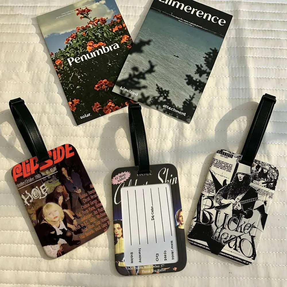 Alternative Rock Band H-Hole Anti lost Travel Luggage Tag PVC ID Information Card Holder Baggage Name Label For Outdoor Trip