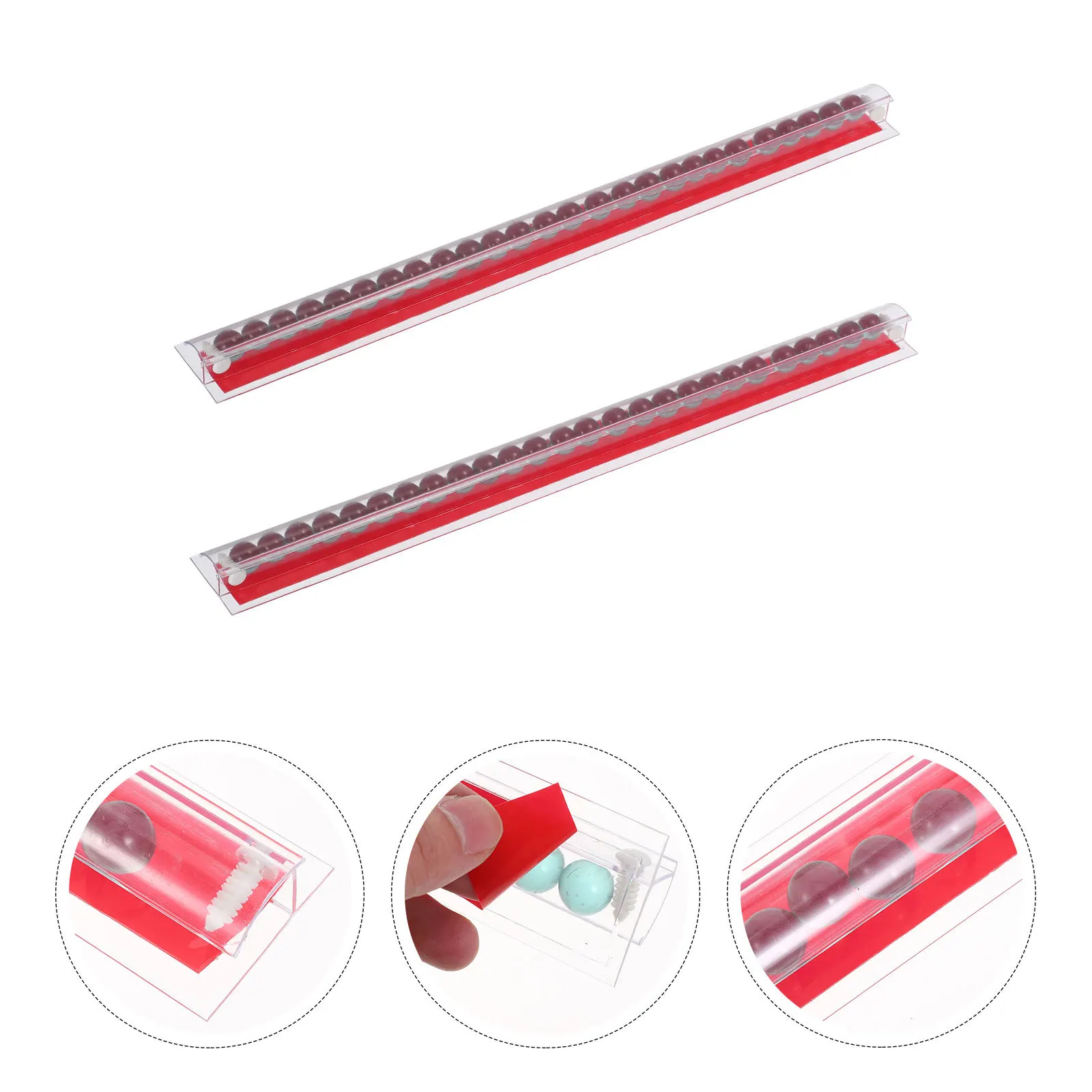 

2pcs Kitchen Receipt Holder 40Cm Clear Ticket Rail No Punch Installation For Restaurant Takeout Counter Order Ticket Holder Wall