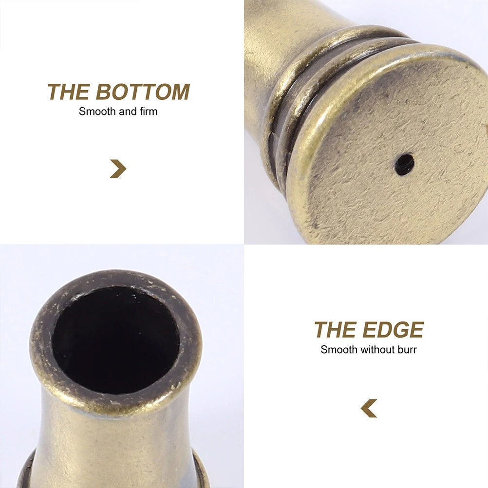 

4pcs Copper Single Pen Holder Round Metal Pen Stand Desk Storage Rack For Office Home School Writing Accessories