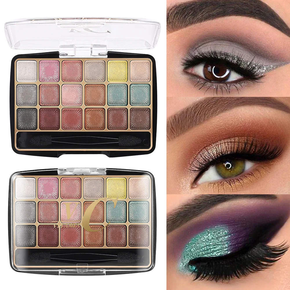 

18 Colors Eyeshadow Palette Cosmetic Makeup Set Glitter High Pearlescent Color Fashion Eyeshadow Palette Female Cosmetics Makeup