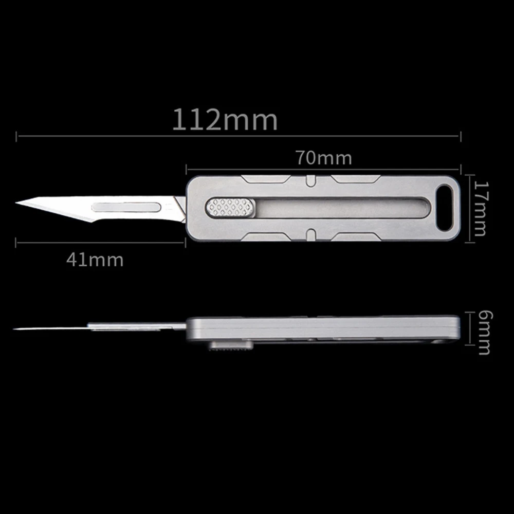 Utility Knife Titanium Surgical Blade Portable Scalpel EDC Carving Tool Knife Multi-Function Pocket Knife10pcs 11 surgical blade