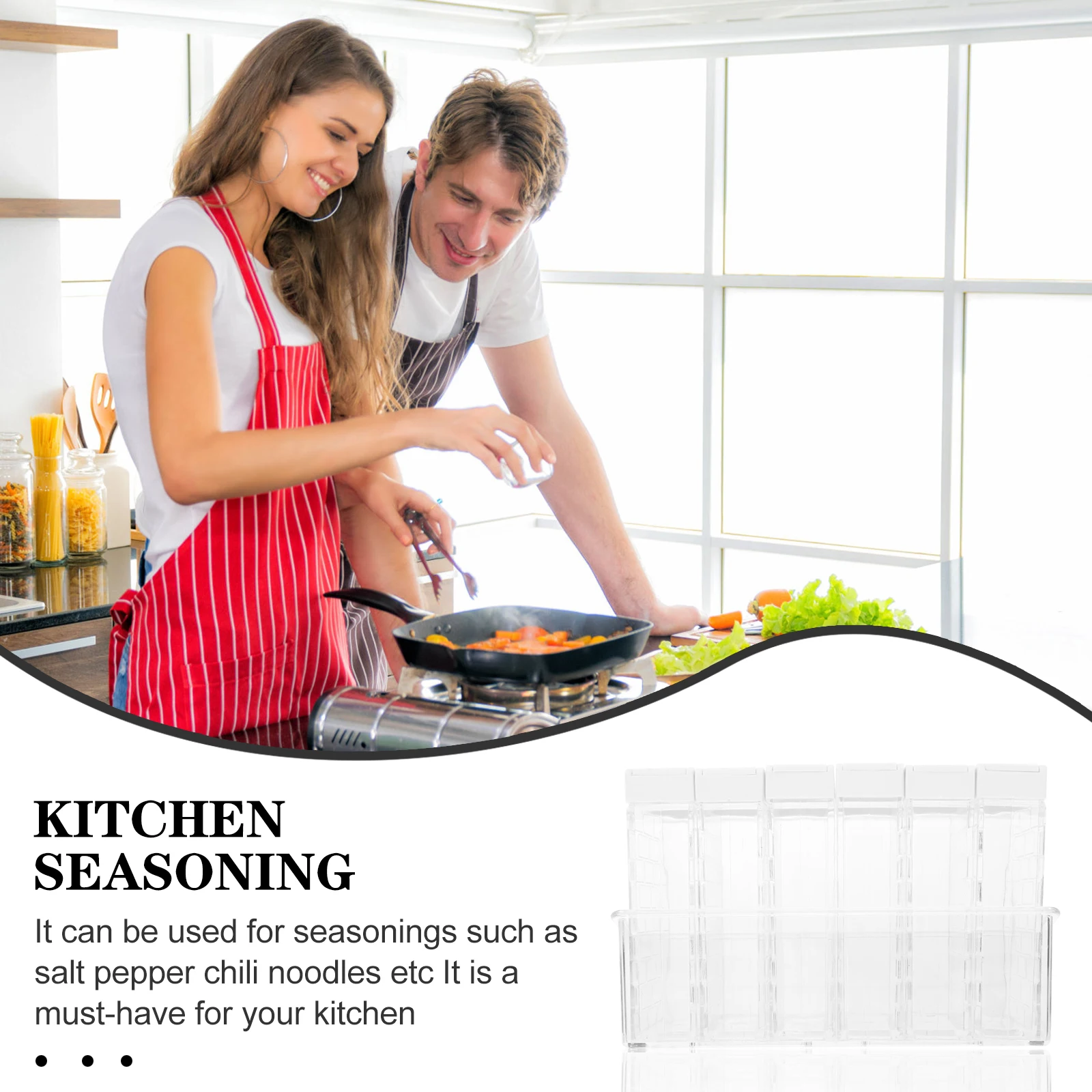 

Flavoring Box Storage Tank Spice Bottles Seasoning with Lid Plastic Automatic Salt and Pepper Shakers Container Jars