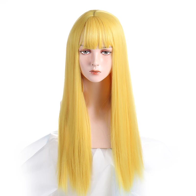 

New long straight hair wig, colorful anime cosplay hairstyle