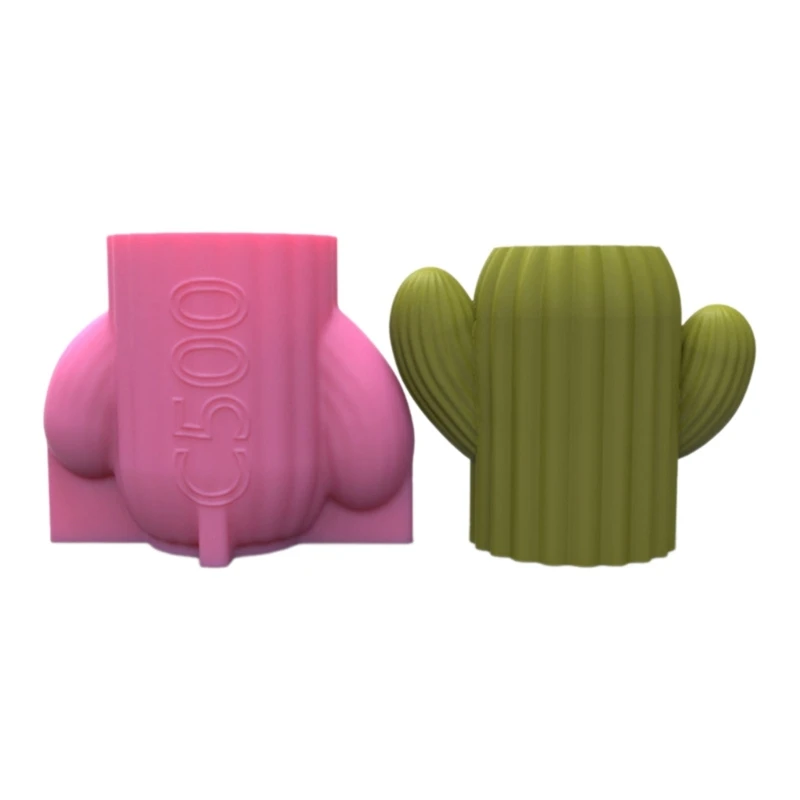 

YUYU Cactus Pen Holder Flower Pot Silicone Molds Epoxy Resin Mold DIY Succulent Planter Mold for DIY Resin Decors