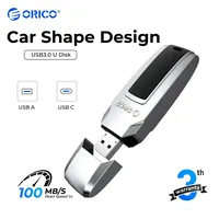 ORICO Metal Leather USB Flash Drive Type C 100MB/S 3.0 Pen Drive Car Shape 32GB 64GB 128GB 256GB High-Speed USB Stick