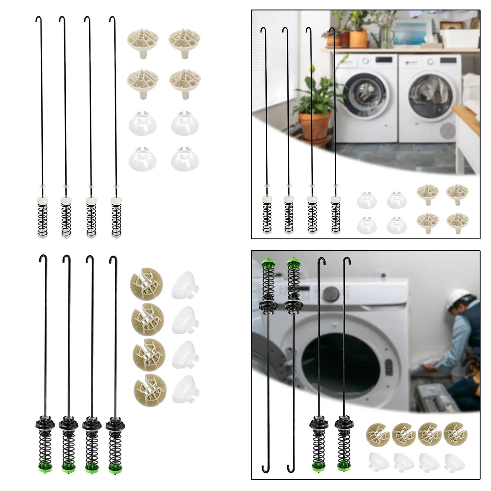 Laundry Washer Suspension Rod Kits Replacements for Hotel Home Bathroom