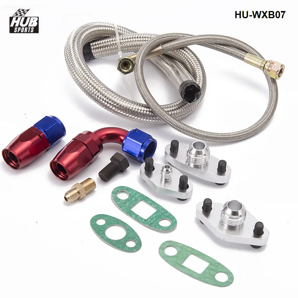 Oil Drain Return /Feed Line Kit For Toyota 1JZGTE 2JZGTE 1JZ 2JZ Single Turbo HU-WXB07