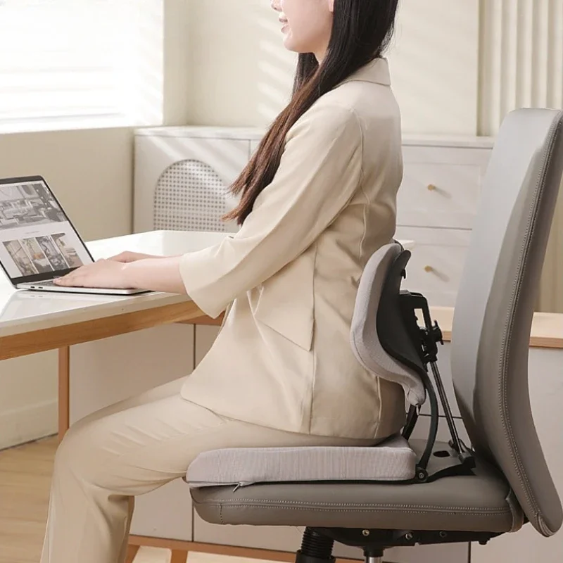 Foldable Ergonomic Office Chair with Thickened Lumbar Support Cushion for Posture Correction and All-Day Comfort