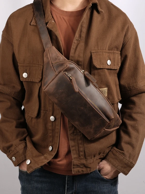 retro-mad-leather-cycling-crossbody-bag-men's-chest-bag-top-layer-cowhide-single-shoulder-bag-waist-bag-casual-leisure