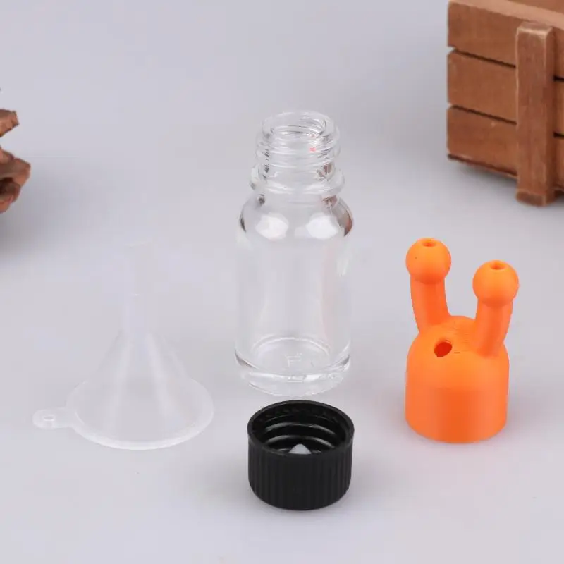 ディスペンサー 10 ミリリットル漏れ防止アロマエッセンシャルオイル吸入器キャップミニエッセンシャルオイルと香水吸入器ボトル