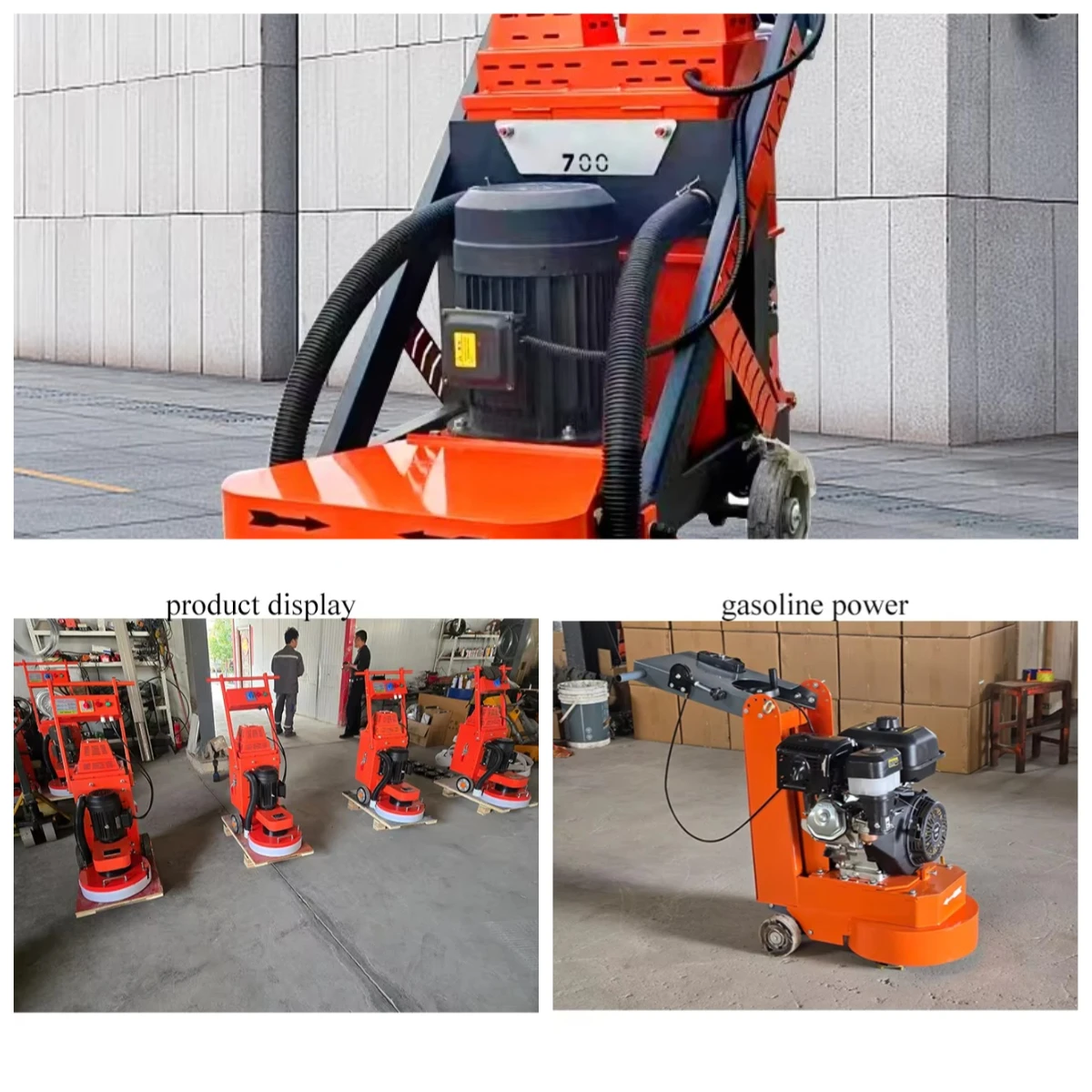 Dust-Free 630mm Working Width Concrete Grinder Vacuum System Epoxy Paint Remover Ground Polishing Equipment Motor Core Component