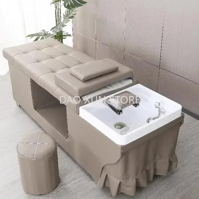 Japanese Head Spa Beds Comfort Fashion Luxury Water Circulation Minimalistic Hair Wash Chair Lavacabezas Salon Equipment MQ50SC